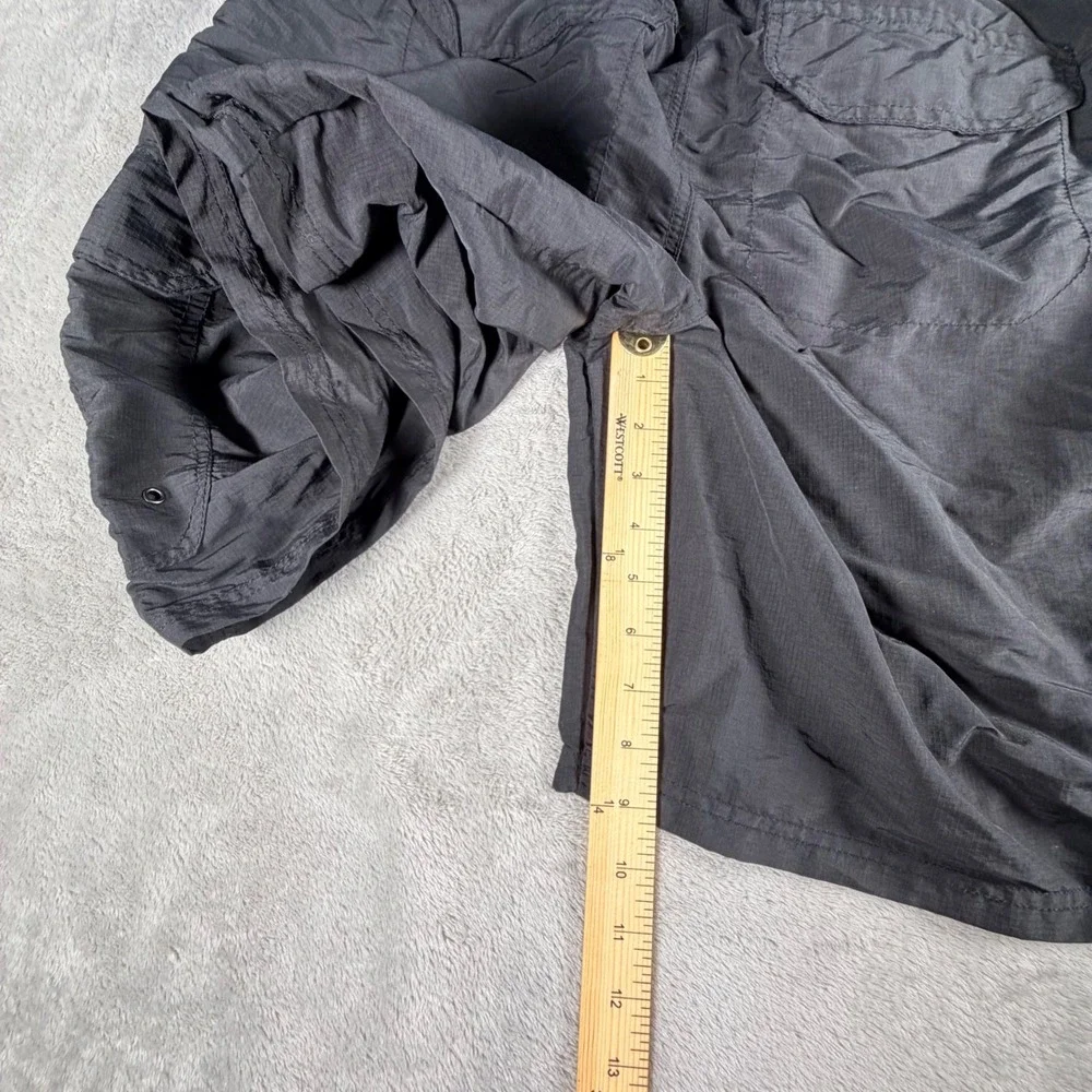 Basic Editions Mens Black Nylon Cargo Swim Trunks Mesh Lined Size Large 3014